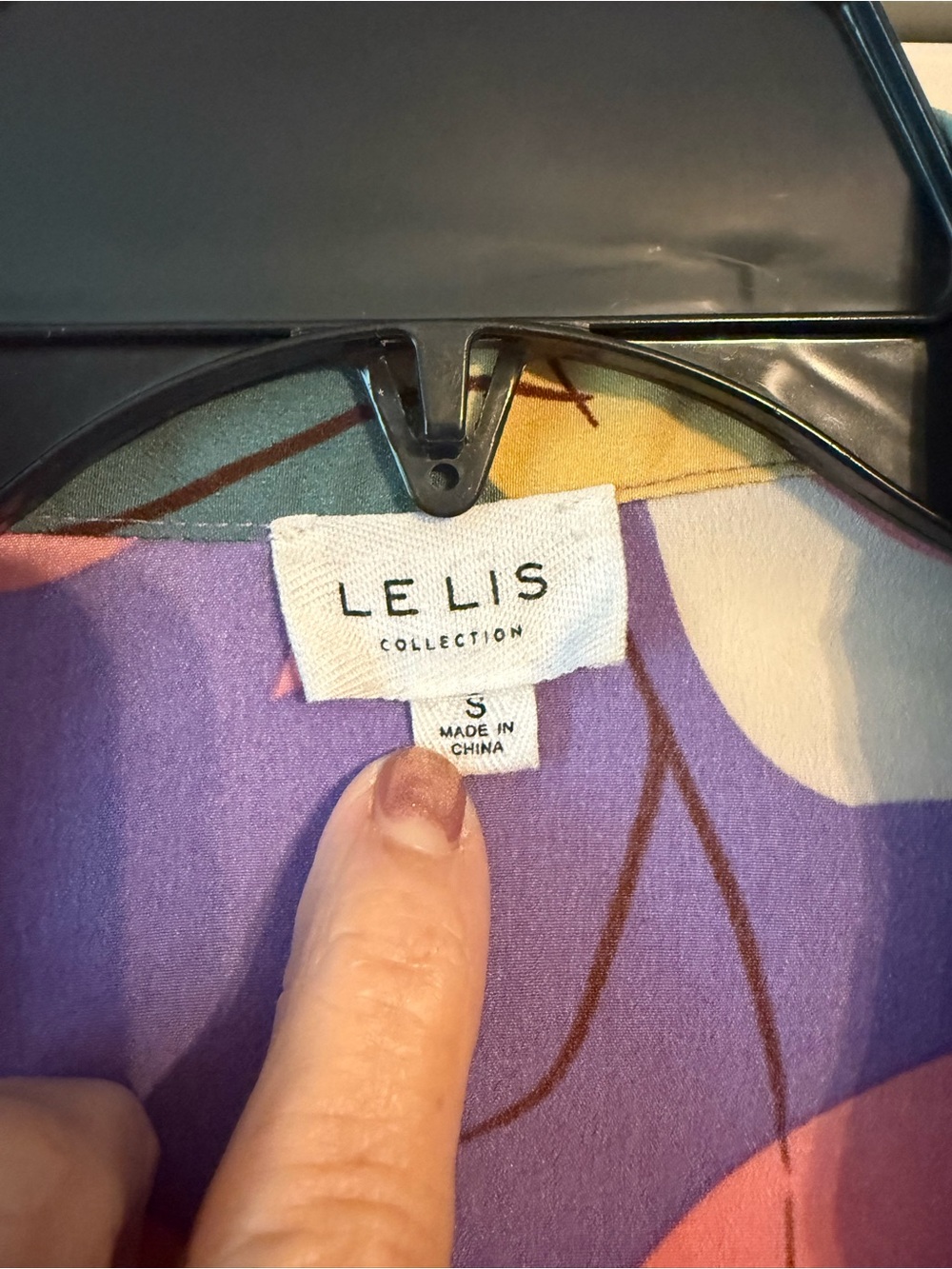 Le Lis Purple Multi-Color Patterned Top - Picture 4 of 5